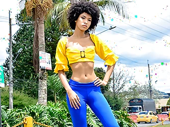 Exquisite Ebony Latina Enjoying